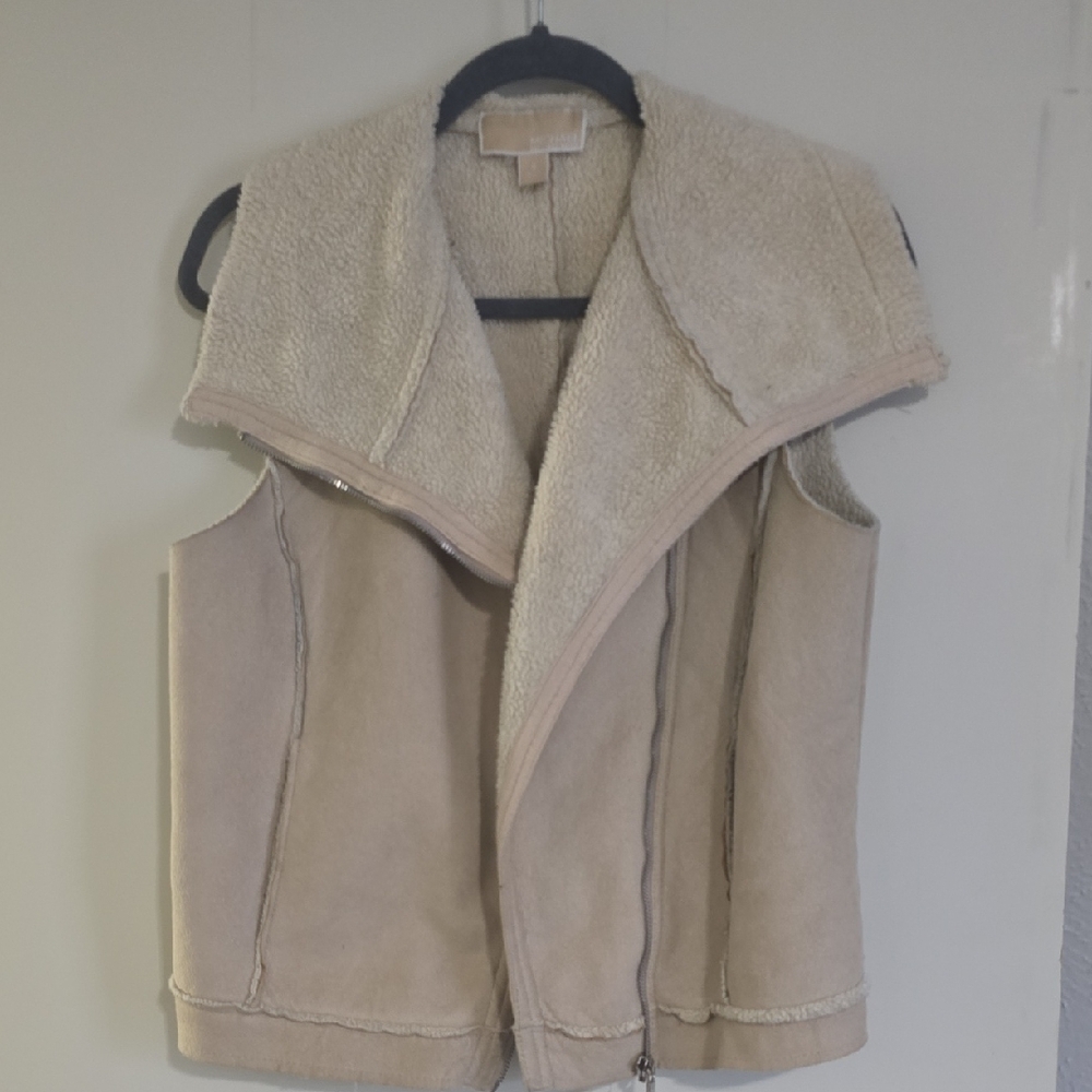 Michael Kors Beige Shearling Vest